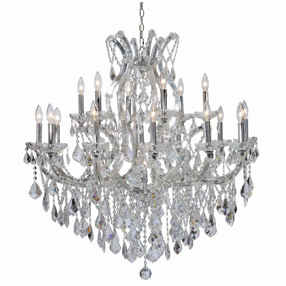 Maria Teresa Classic 19 Light Chandelier in Chrome - available from The Lighting Shoppe, trusted by Canadian homeowners