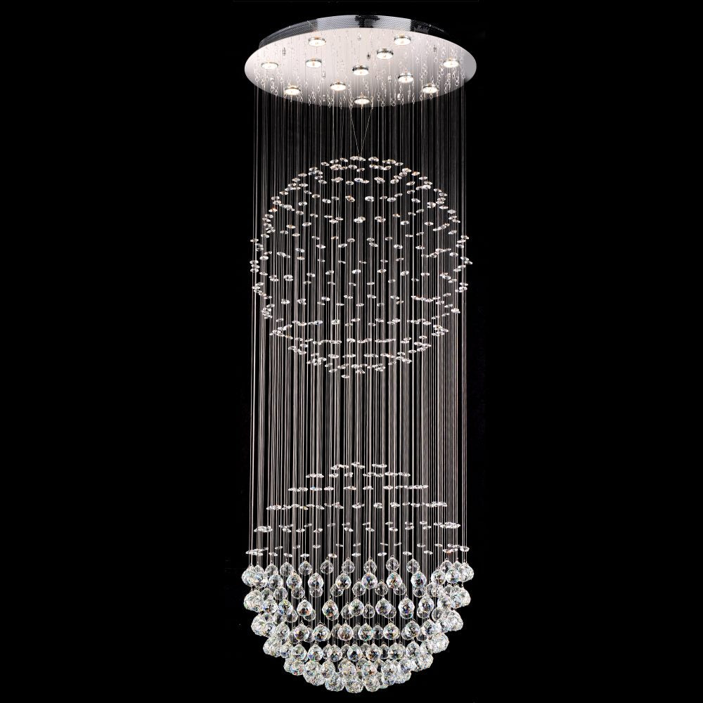 String Lighting 12 Light Chandelier in Chrome - available from The Lighting Shoppe, trusted by Canadian homeowners