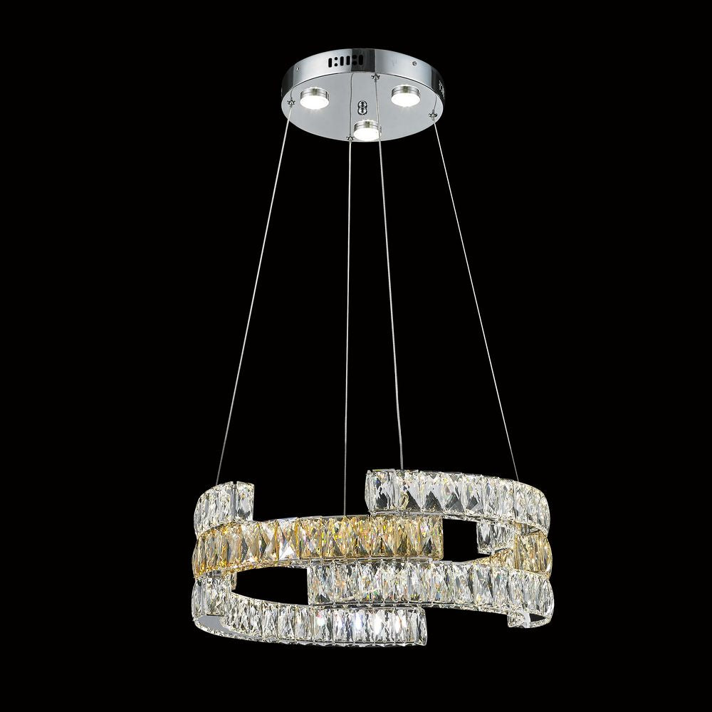 LED LED Chandelier in Clear/Champagne Crystal - available from The Lighting Shoppe, trusted by Canadian homeowners