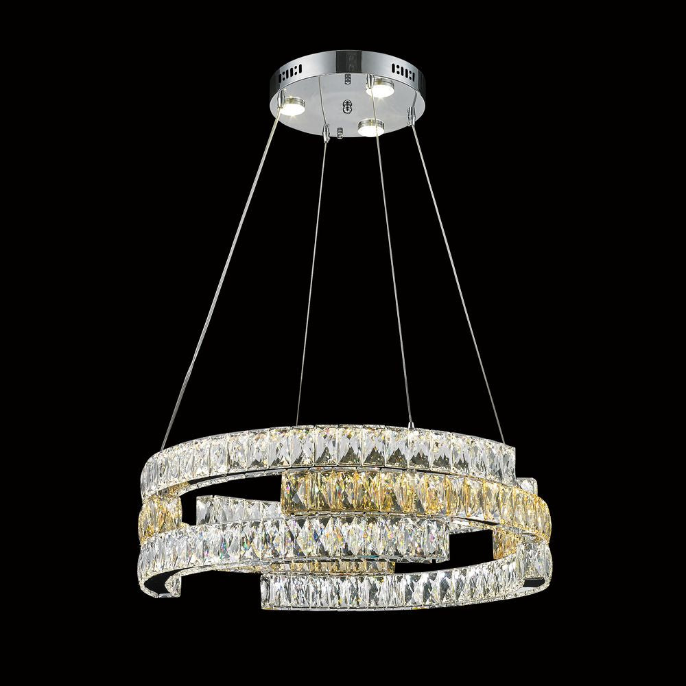 LED LED Chandelier in Clear/Champagne Crystal - available from The Lighting Shoppe, trusted by Canadian homeowners
