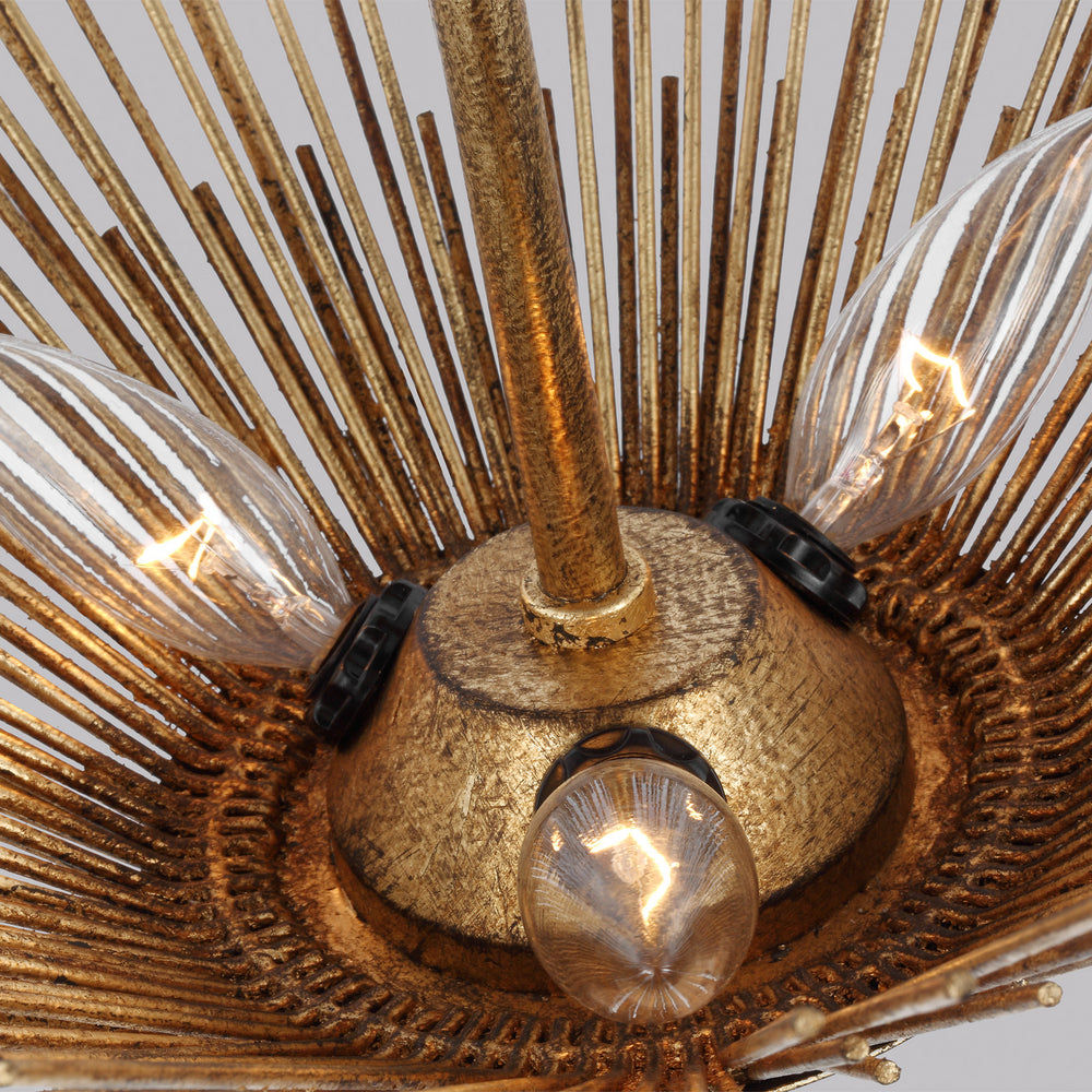 Visual Comfort Studio Canada - AF1083ADB - Three Light Flush Mount - Helios - Antique Gild