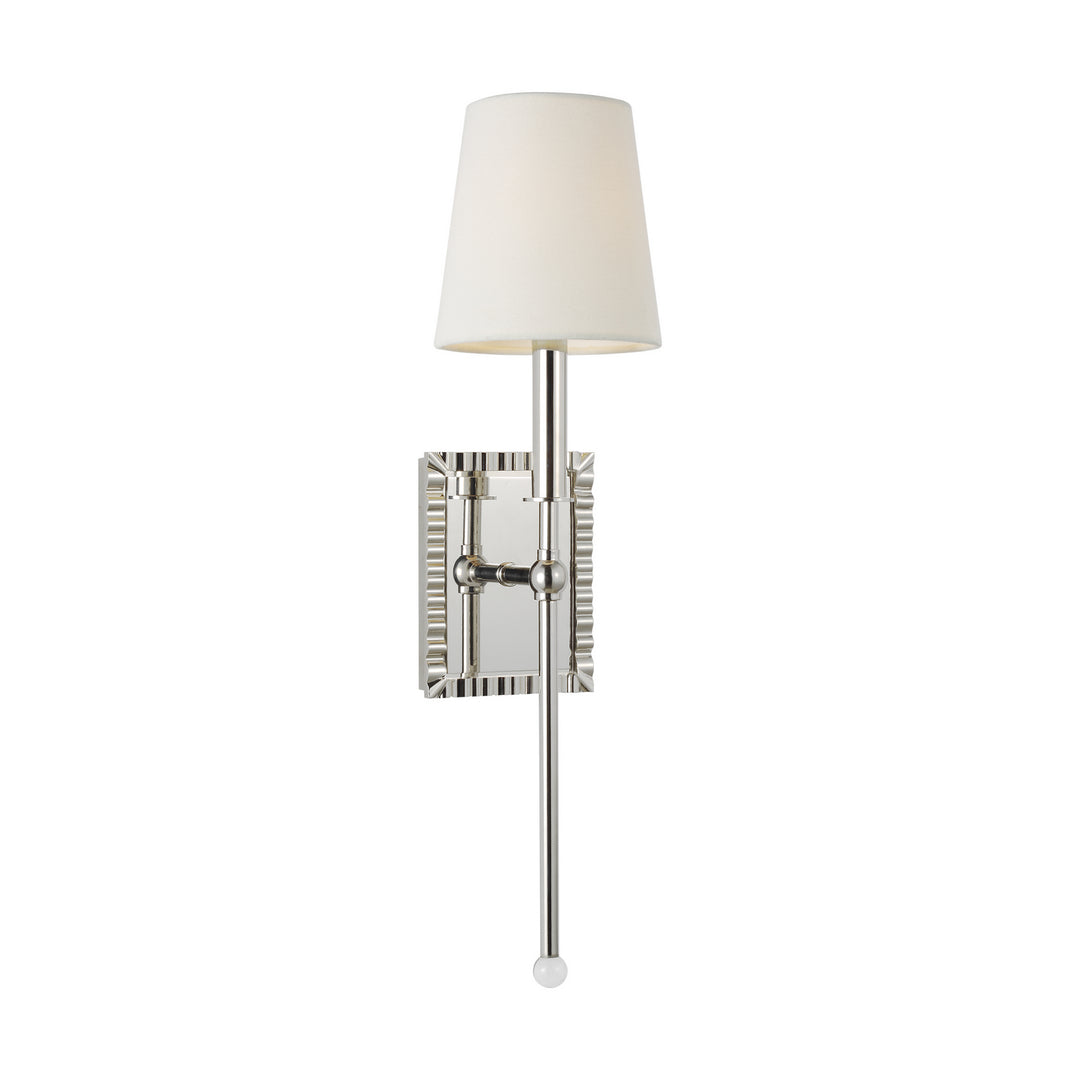 Baxley One Light Wall Sconce in Polished Nickel - available from The Lighting Shoppe, trusted by Canadian homeowners