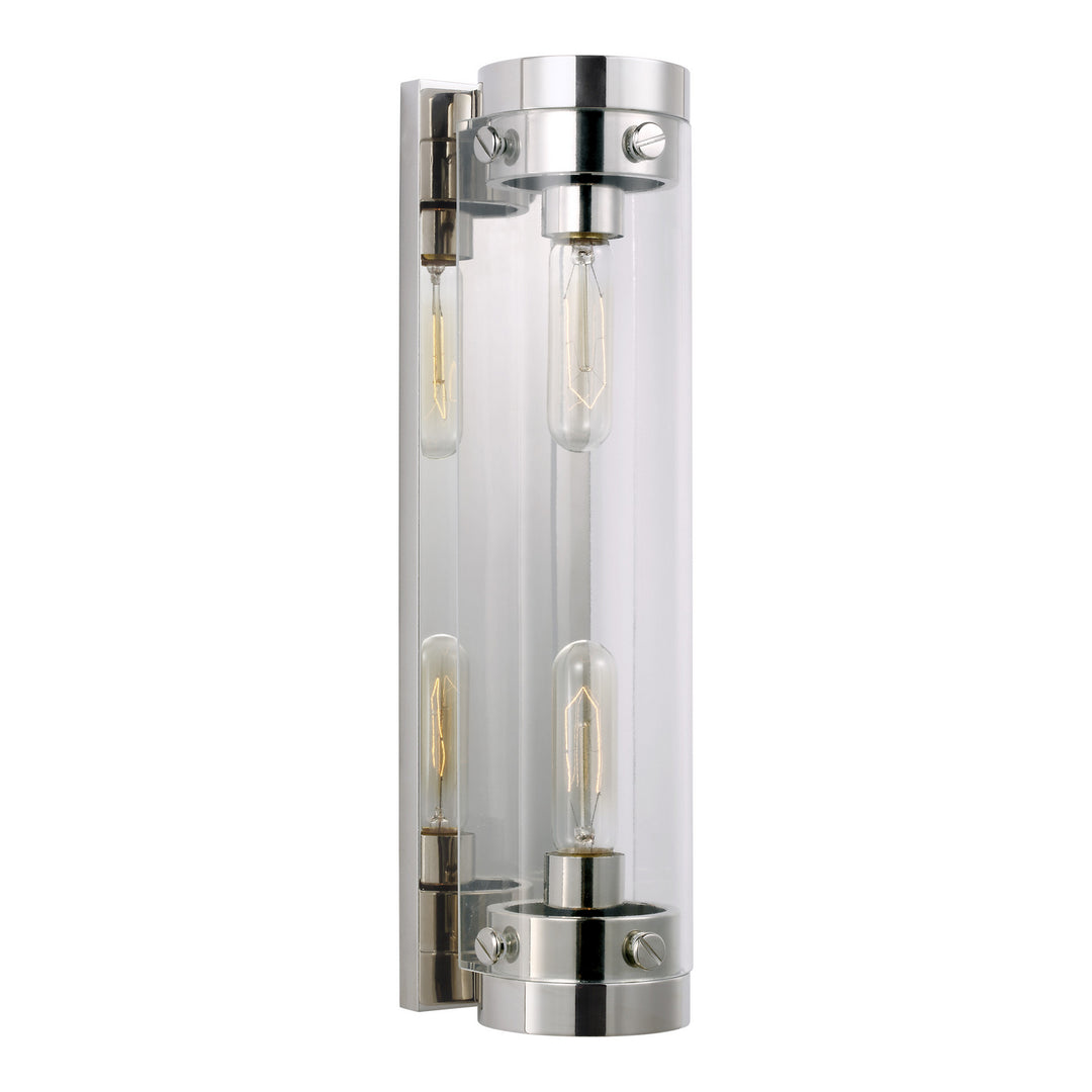 Garrett Two Light Wall Sconce in Polished Nickel - available from The Lighting Shoppe, trusted by Canadian homeowners