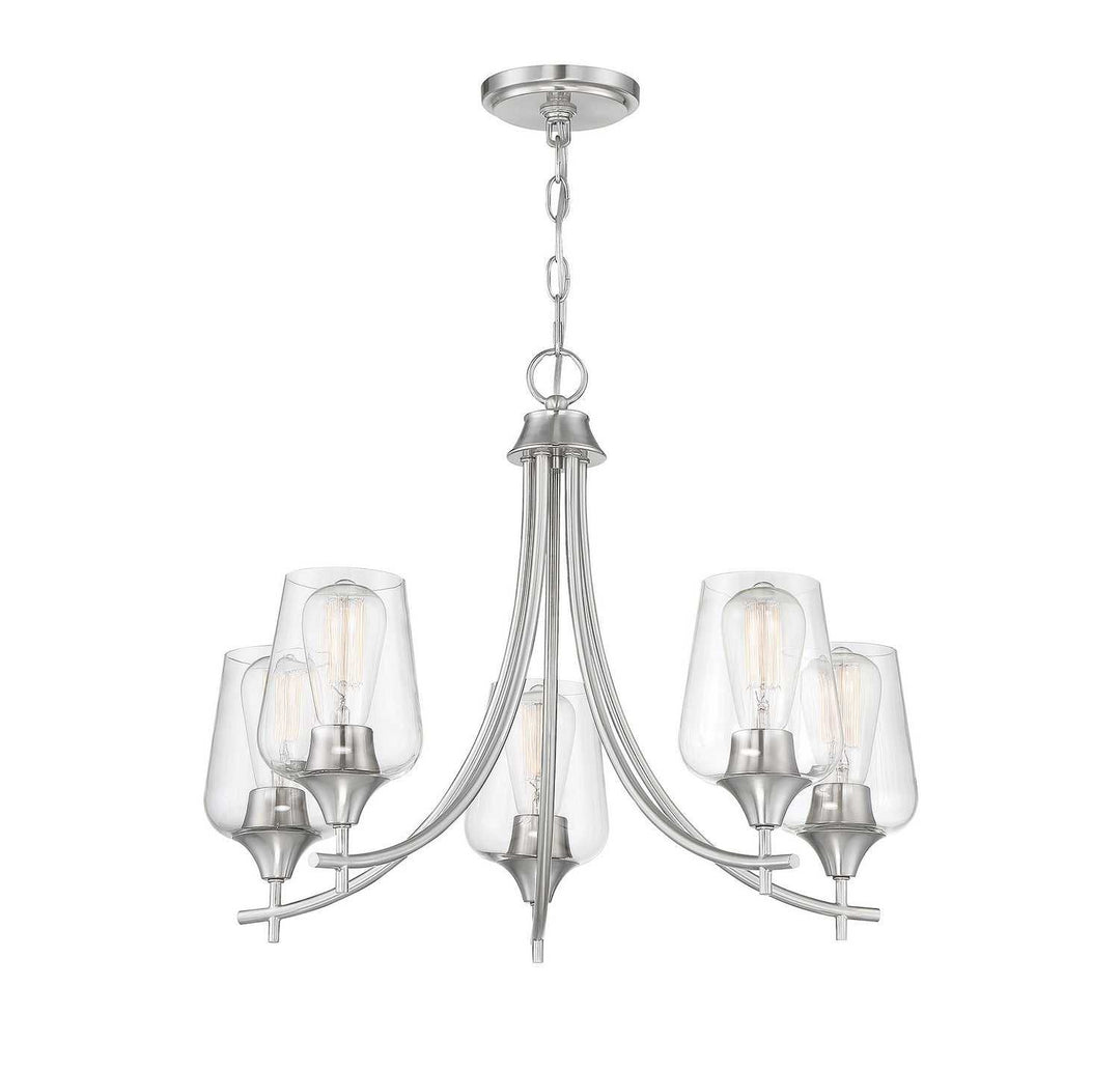 Savoy House - 1-4032-5-SN - Five Light Chandelier - Octave - Satin Nickel