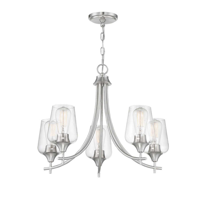 Savoy House - 1-4032-5-SN - Five Light Chandelier - Octave - Satin Nickel