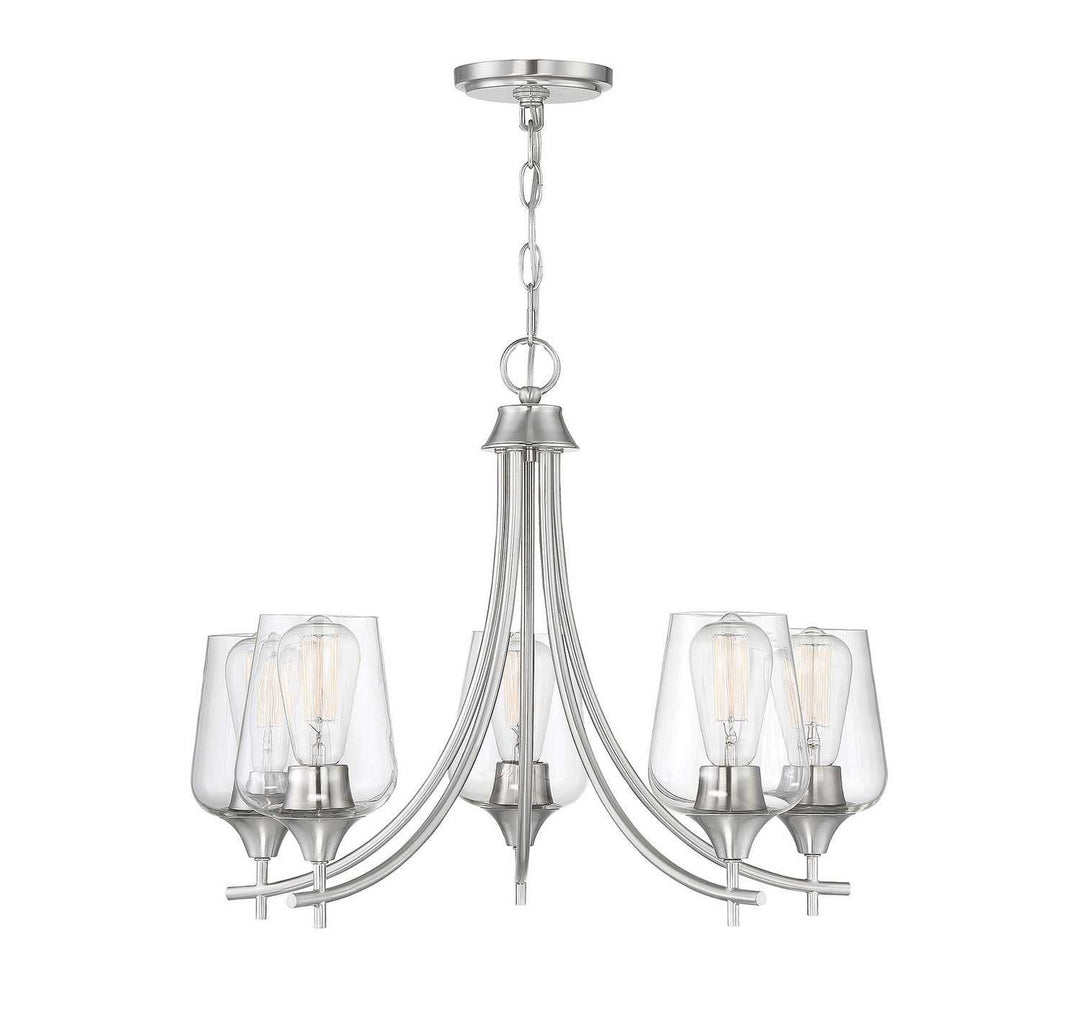 Octave Five Light Chandelier in Satin Nickel Savoy House