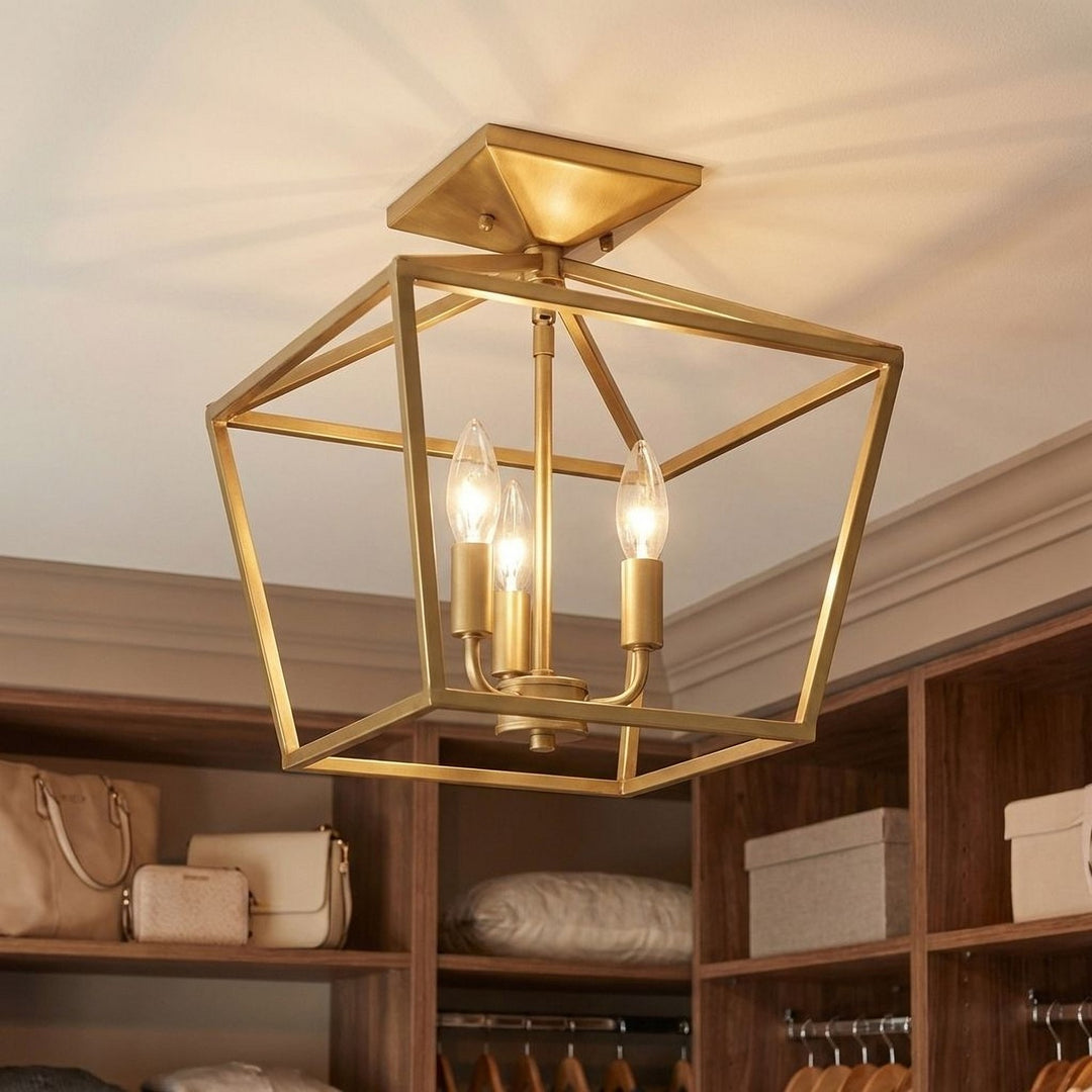Savoy House - 6-328-4-322 - Four Light Semi-Flush Mount - Townsend - Warm Brass