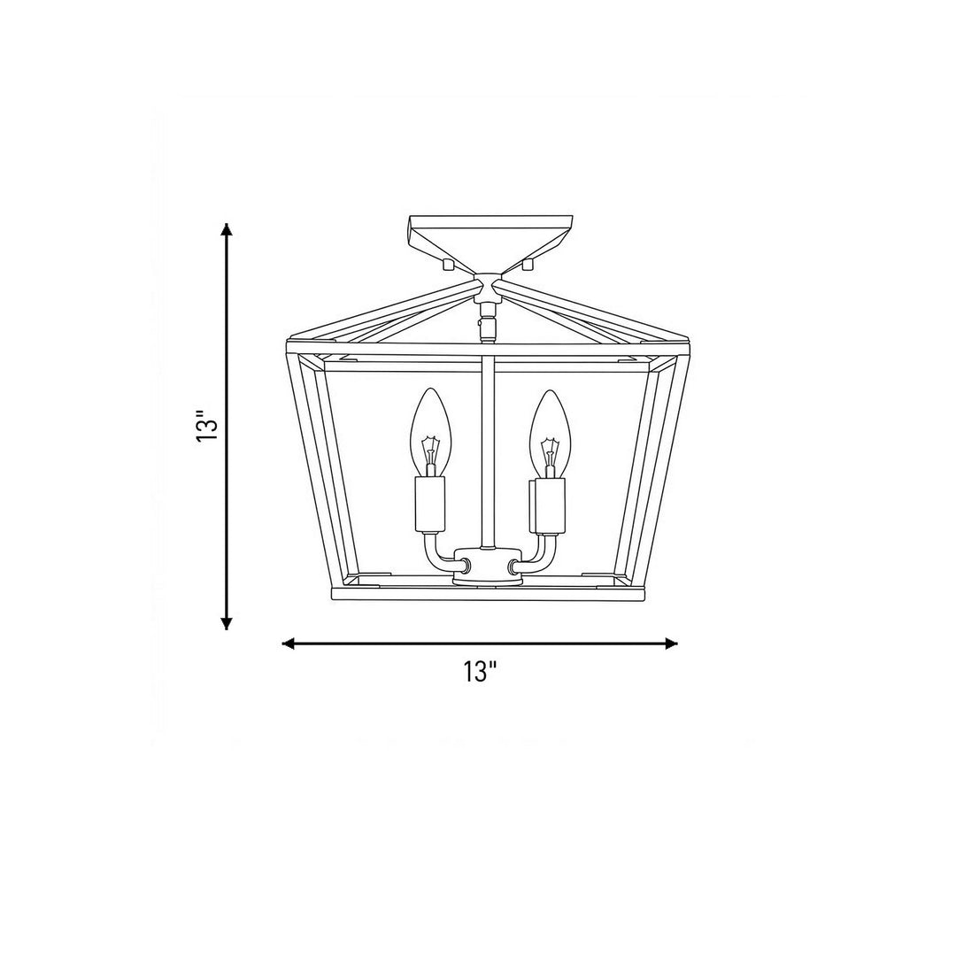 Savoy House - 6-328-4-89 - Four Light Semi-Flush Mount - Townsend - Matte Black