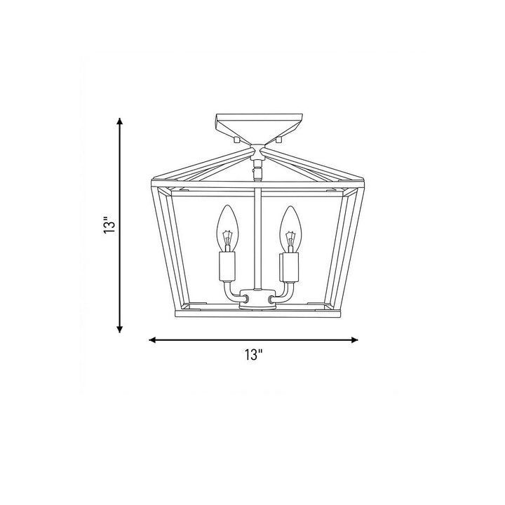 Savoy House - 6-328-4-89 - Four Light Semi-Flush Mount - Townsend - Matte Black