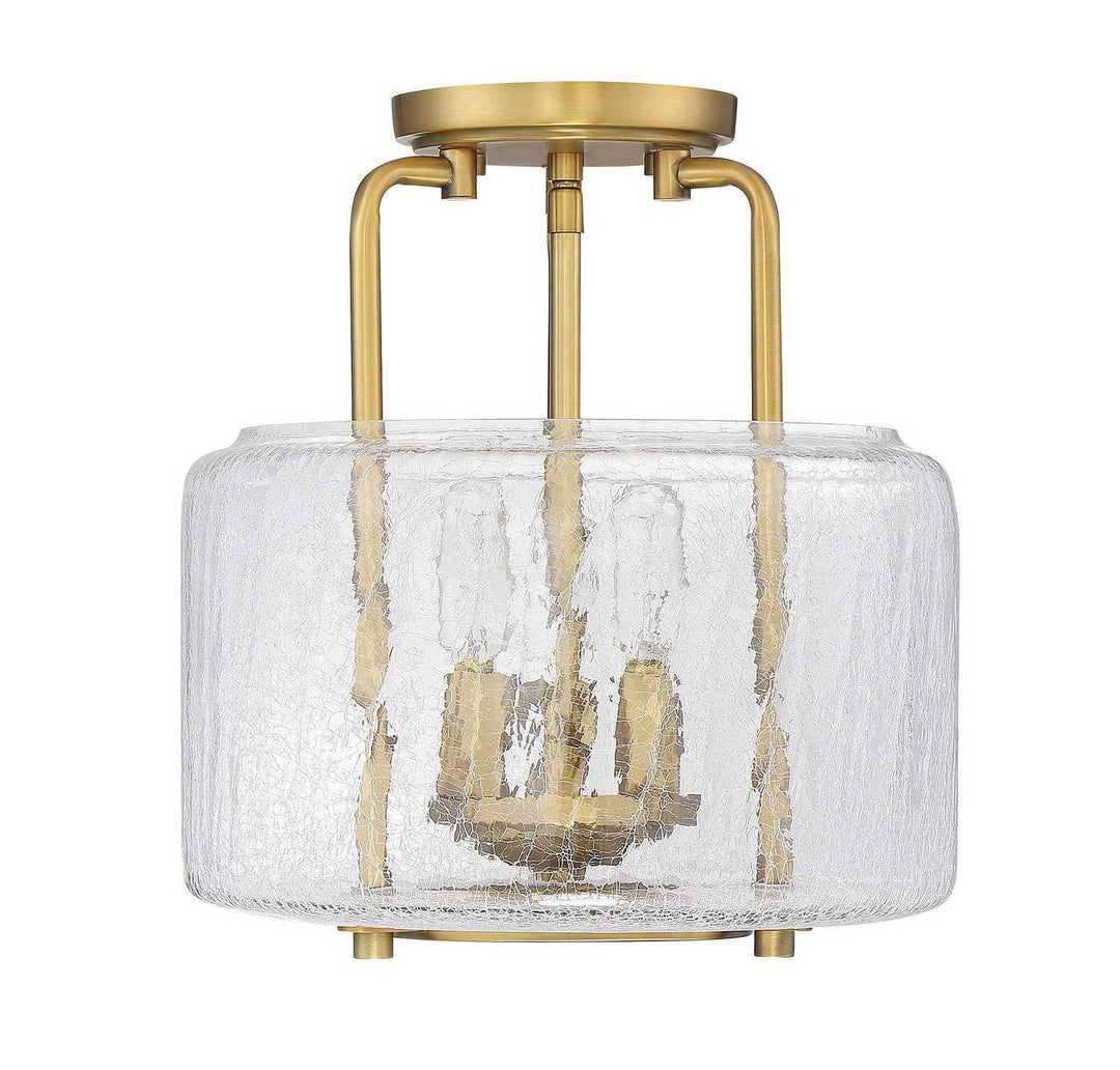Savoy House - 6-7790-3-322 - Three Light Semi-Flush Mount - Avalon - Warm Brass