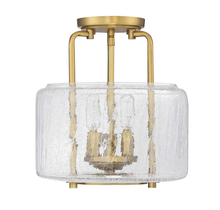 Savoy House - 6-7790-3-322 - Three Light Semi-Flush Mount - Avalon - Warm Brass