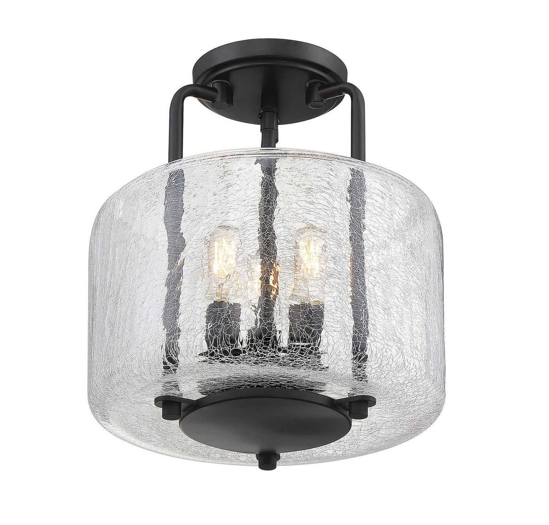 Savoy House - 6-7790-3-89 - Three Light Semi-Flush Mount - Avalon - Black