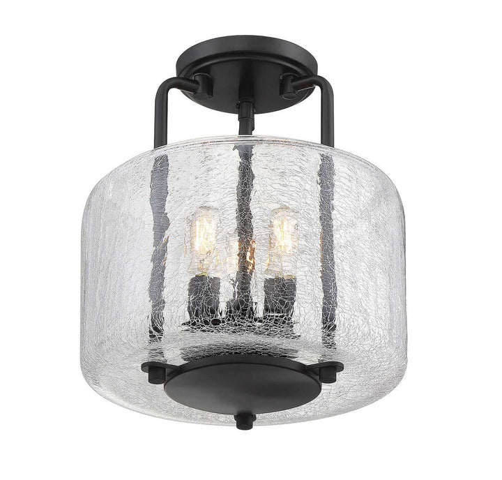 Savoy House - 6-7790-3-89 - Three Light Semi-Flush Mount - Avalon - Black