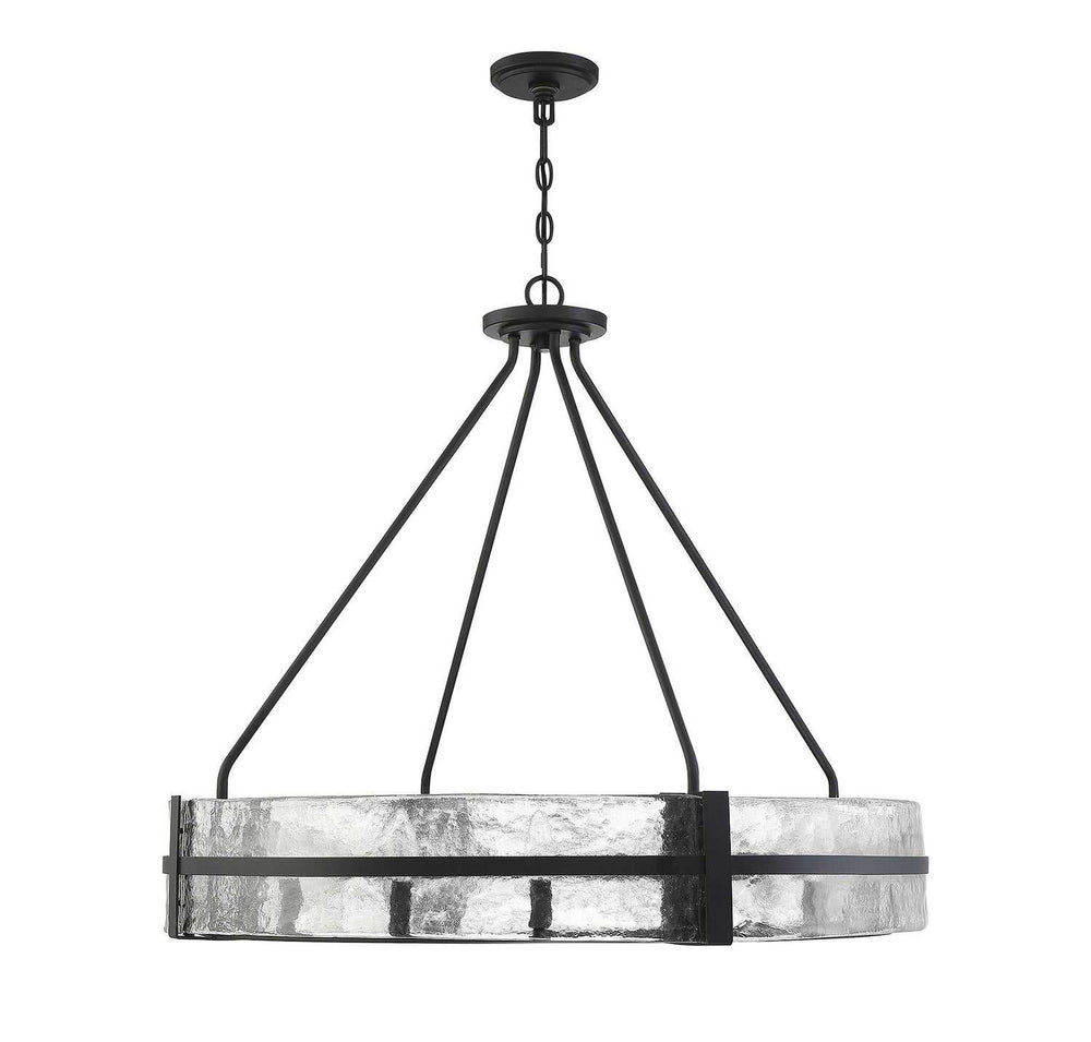 Hudson 12 Light Pendant in Matte Black Savoy House