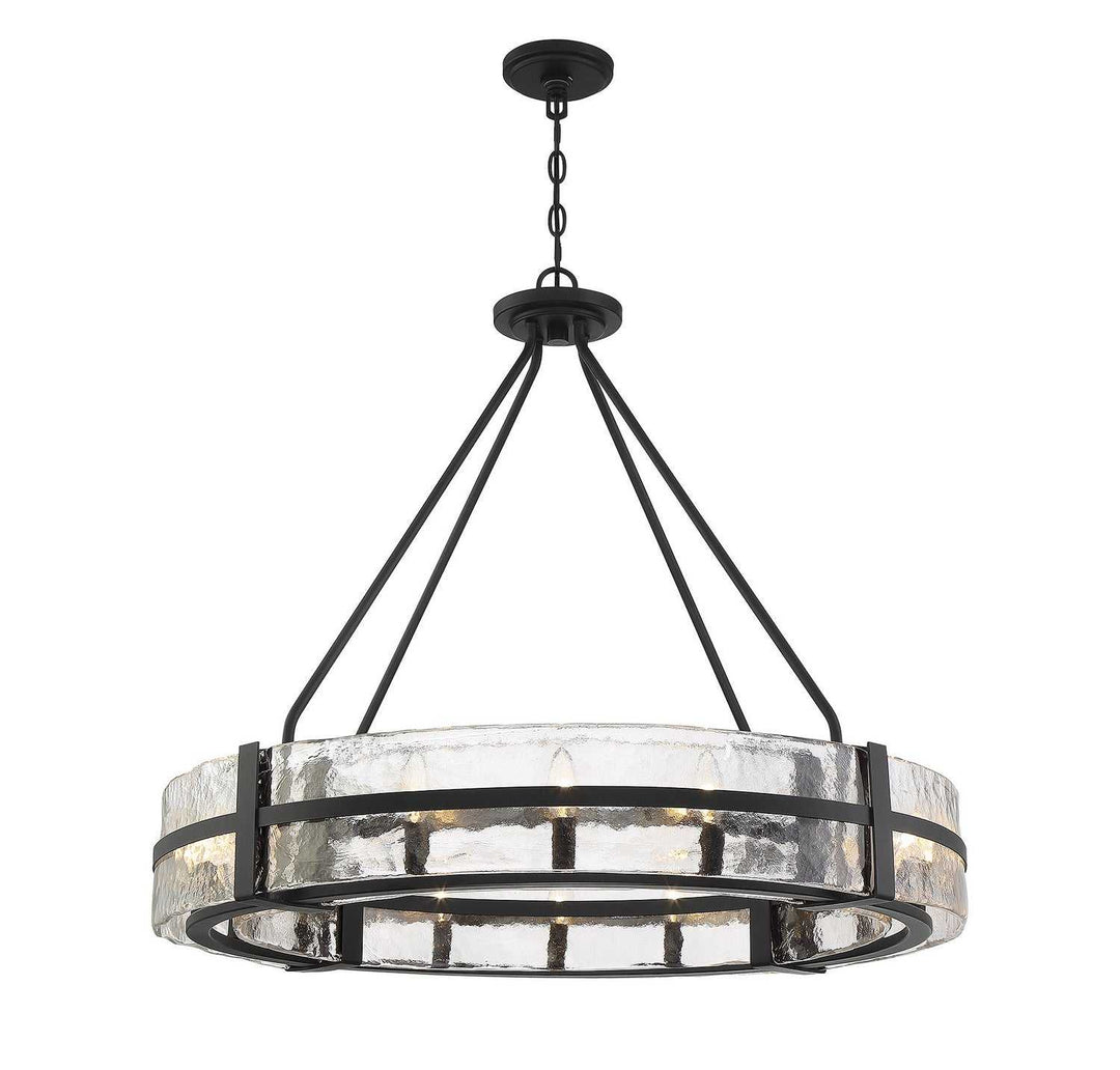 Hudson 12 Light Pendant in Matte Black Savoy House