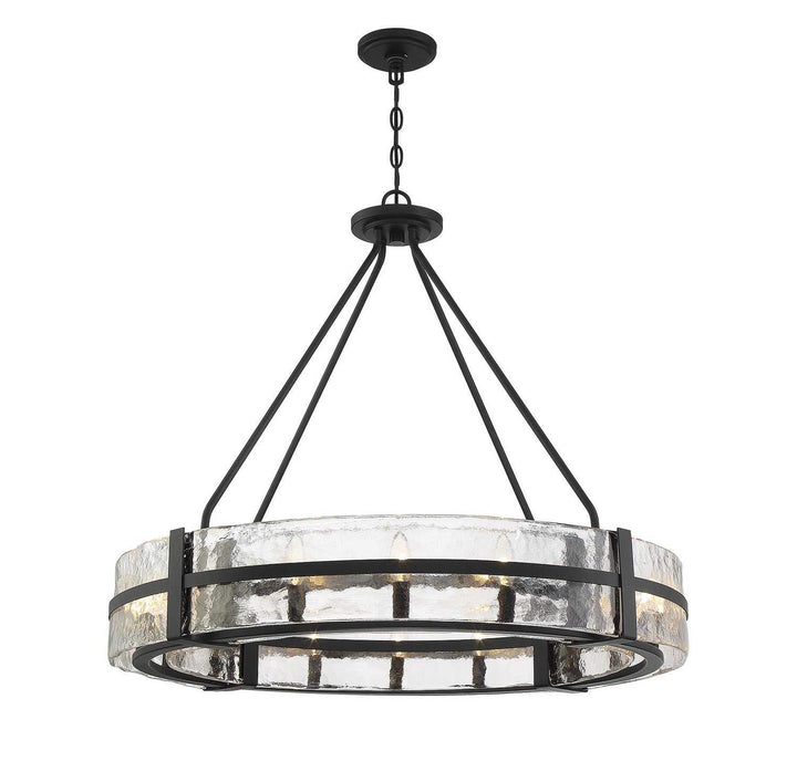 Hudson 12 Light Pendant in Matte Black Savoy House