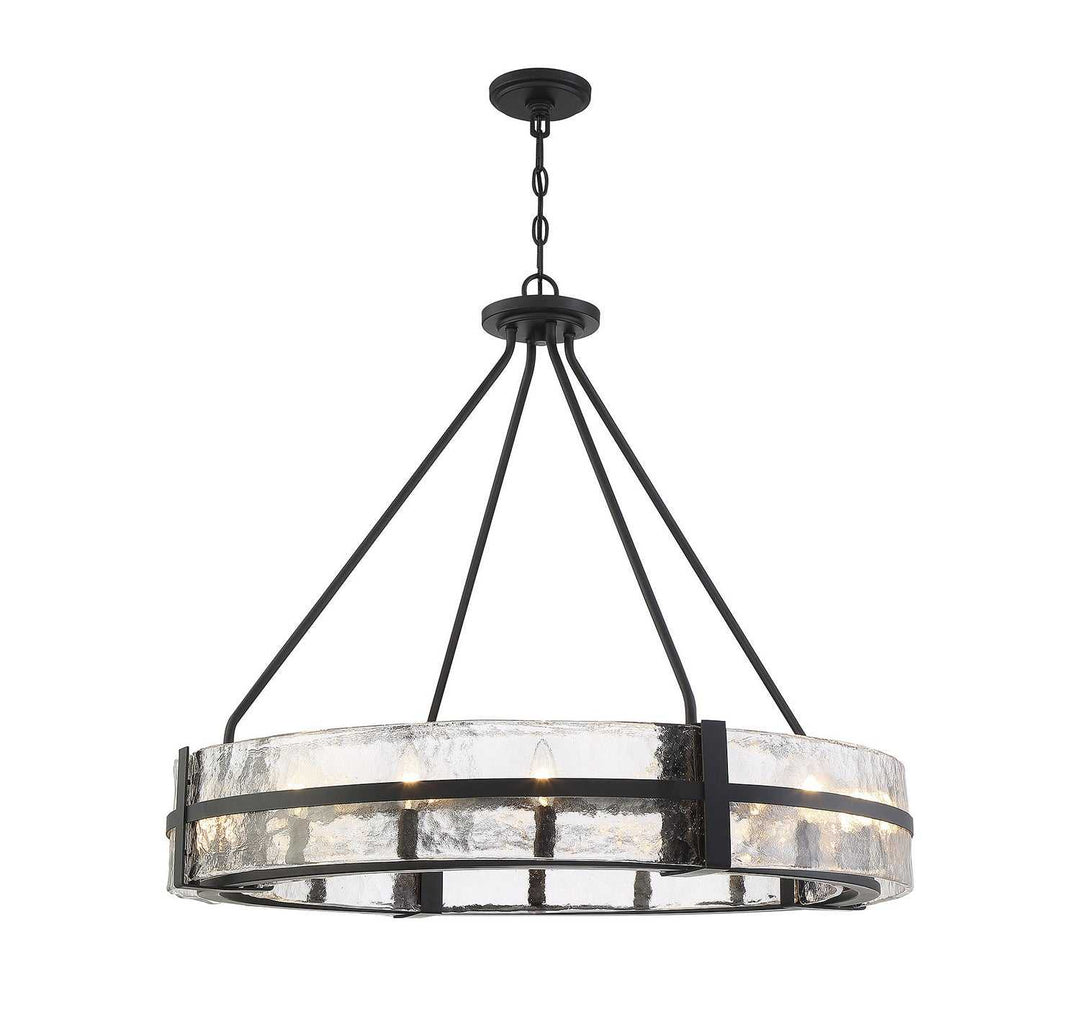 Hudson 12 Light Pendant in Matte Black Savoy House