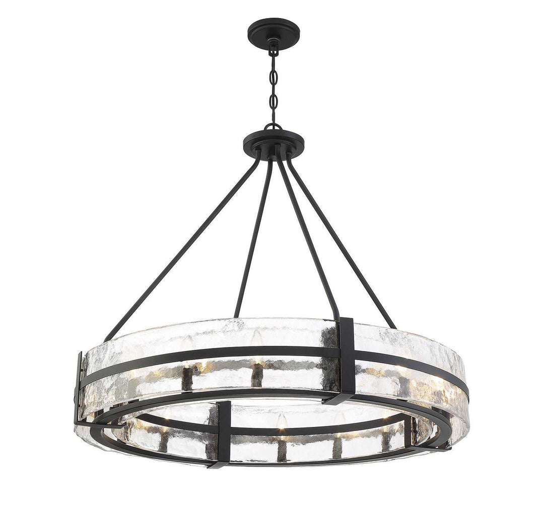 Hudson 12 Light Pendant in Matte Black Savoy House