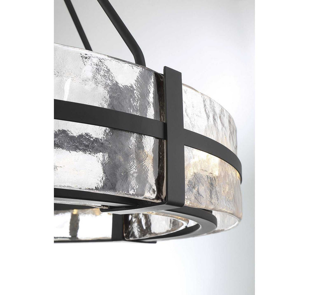 Hudson 12 Light Pendant in Matte Black Savoy House