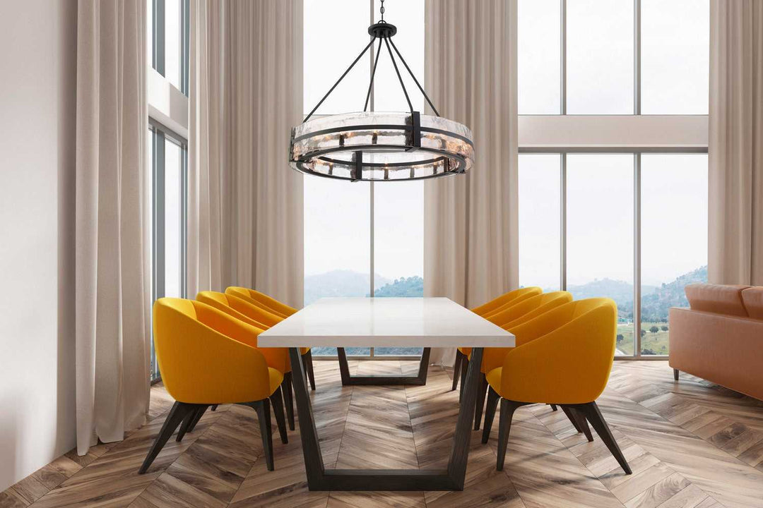 Hudson 12 Light Pendant in Matte Black Savoy House