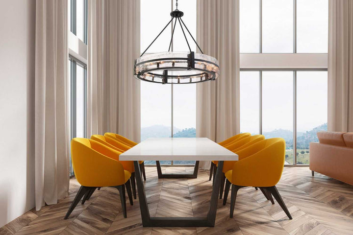 Hudson 12 Light Pendant in Matte Black Savoy House