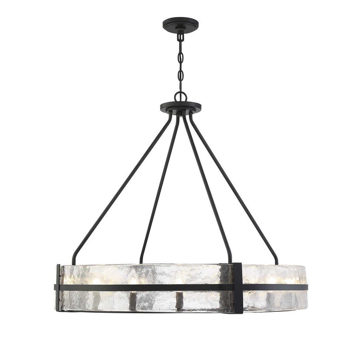 Hudson 12 Light Pendant in Matte Black Savoy House