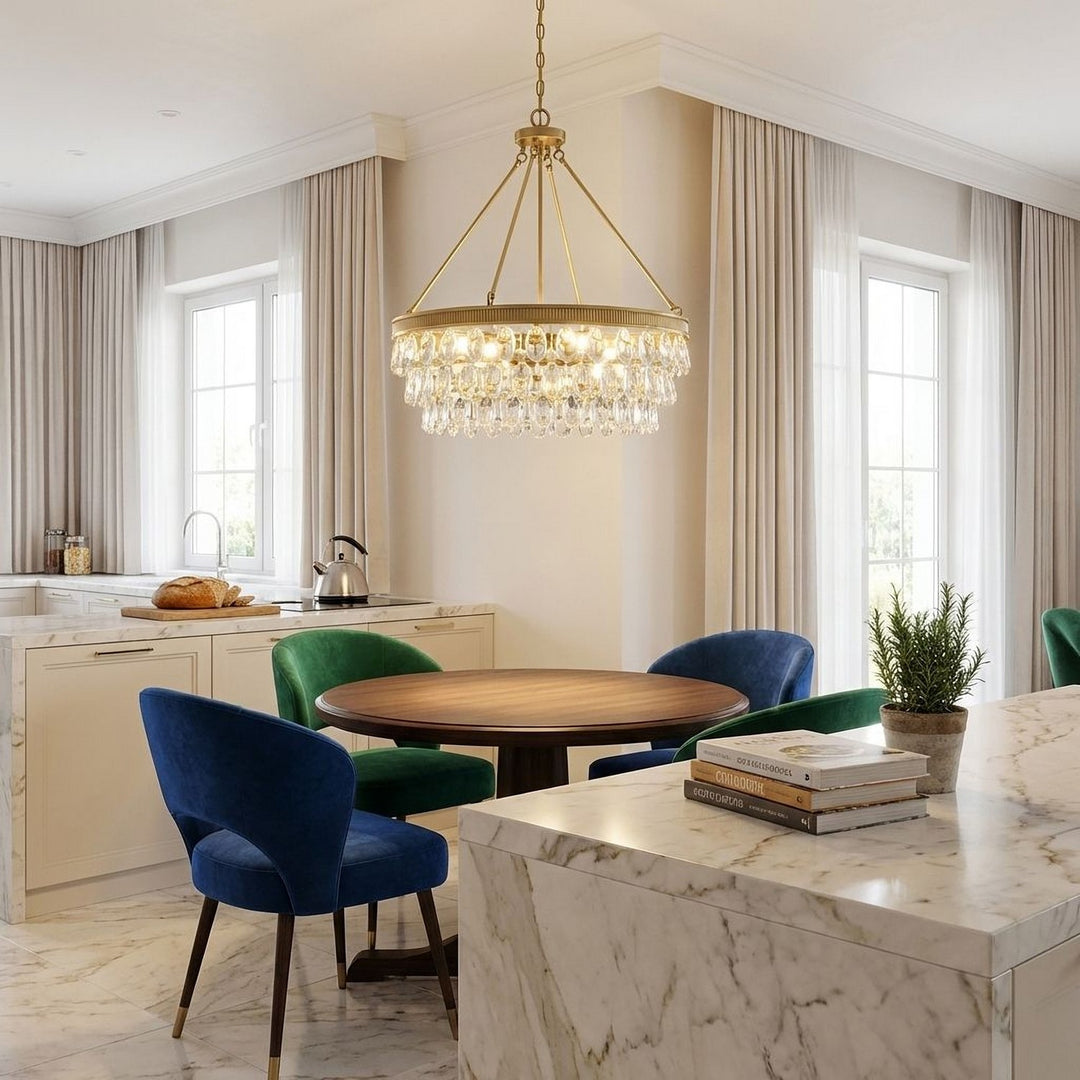 Savoy House - 7-8701-6-322 - Six Light Pendant - Windham - Warm Brass