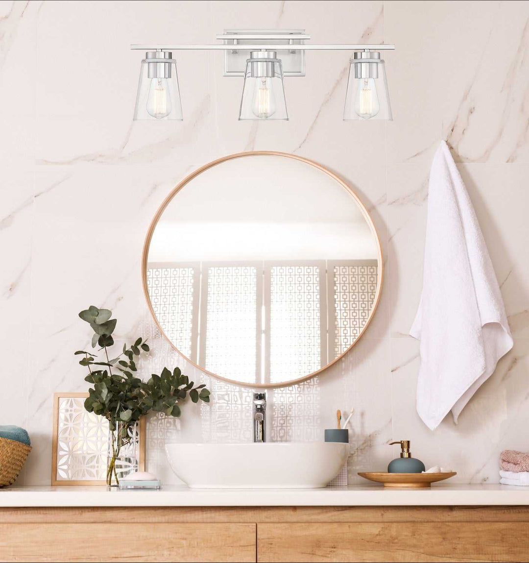 Calhoun Three Light Bathroom Vanity in Satin Nickel Savoy House