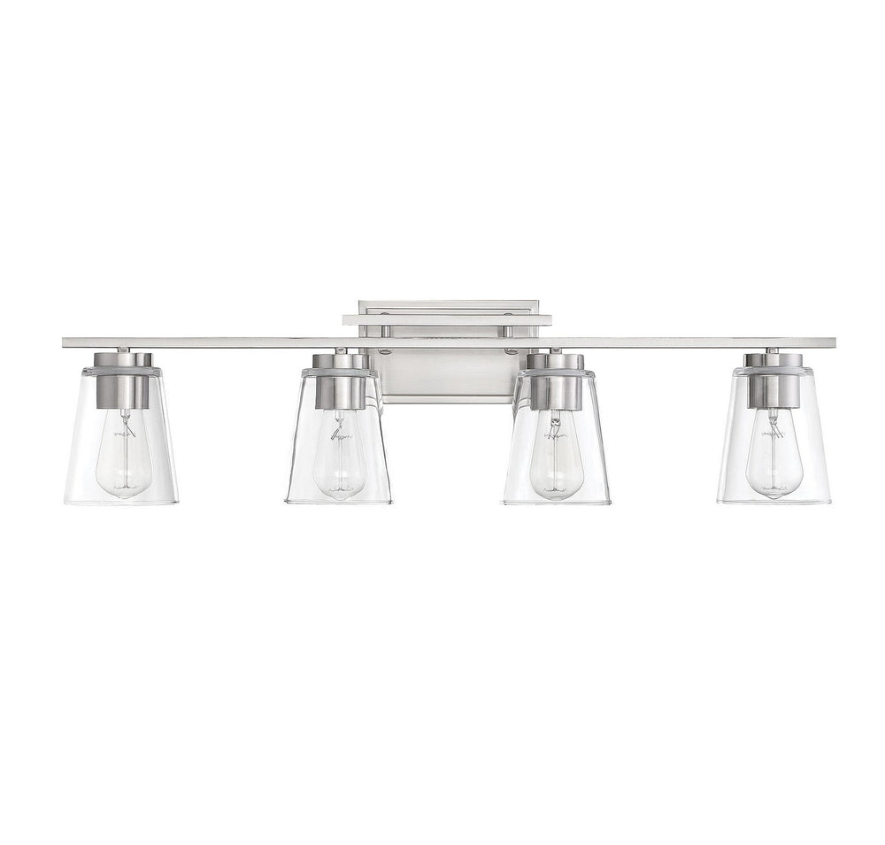 Calhoun Four Light Bathroom Vanity in Satin Nickel Savoy House