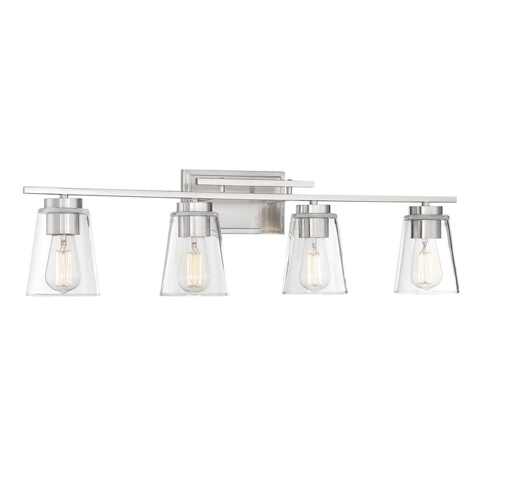 Calhoun Four Light Bathroom Vanity in Satin Nickel Savoy House