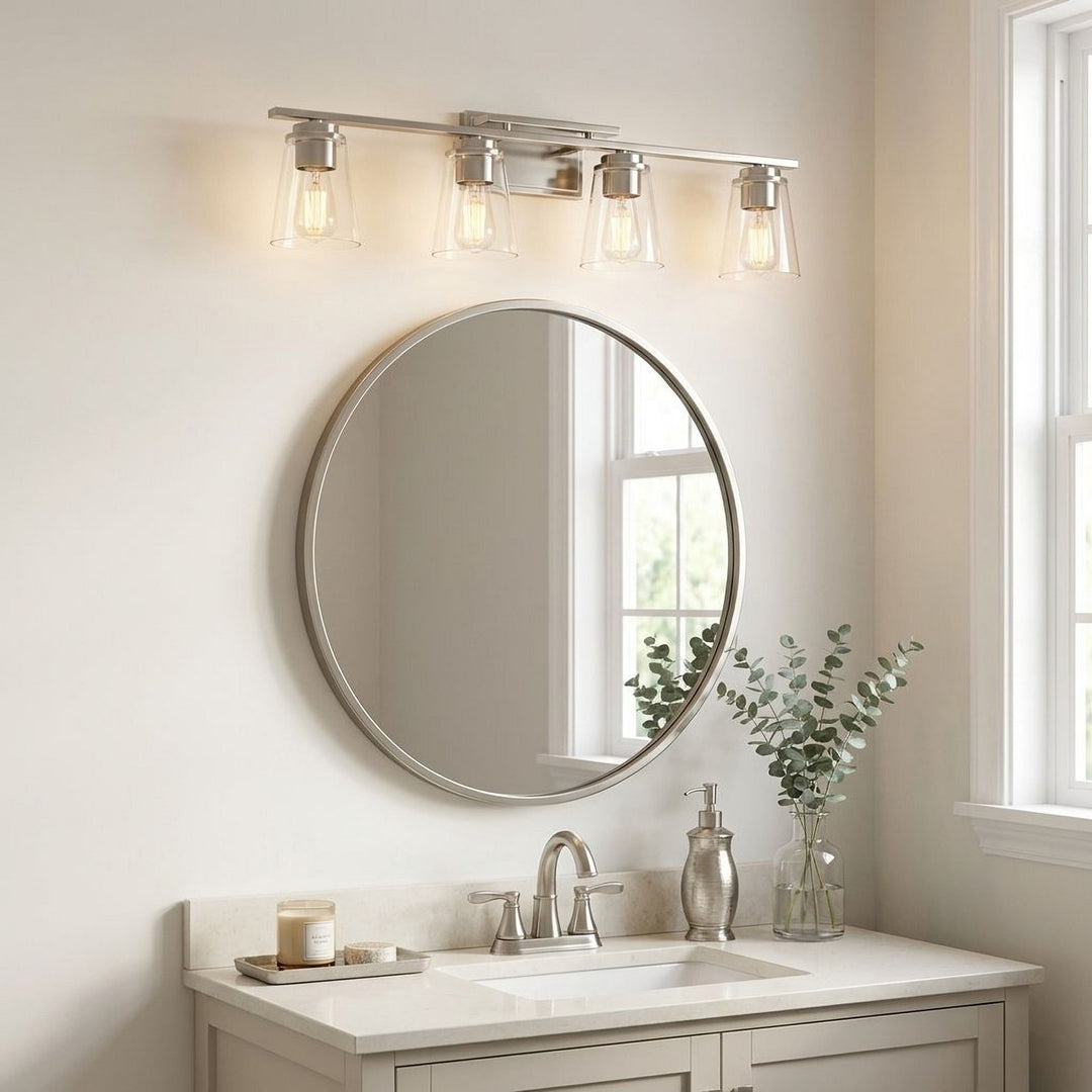 Savoy House - 8-1020-4-SN - Four Light Bathroom Vanity - Calhoun - Satin Nickel