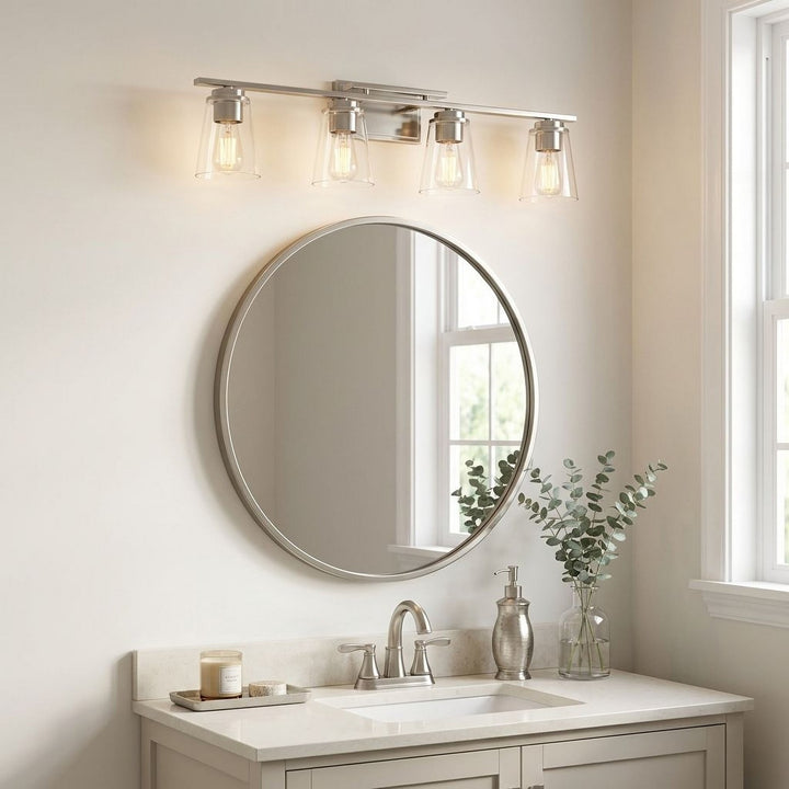 Savoy House - 8-1020-4-SN - Four Light Bathroom Vanity - Calhoun - Satin Nickel