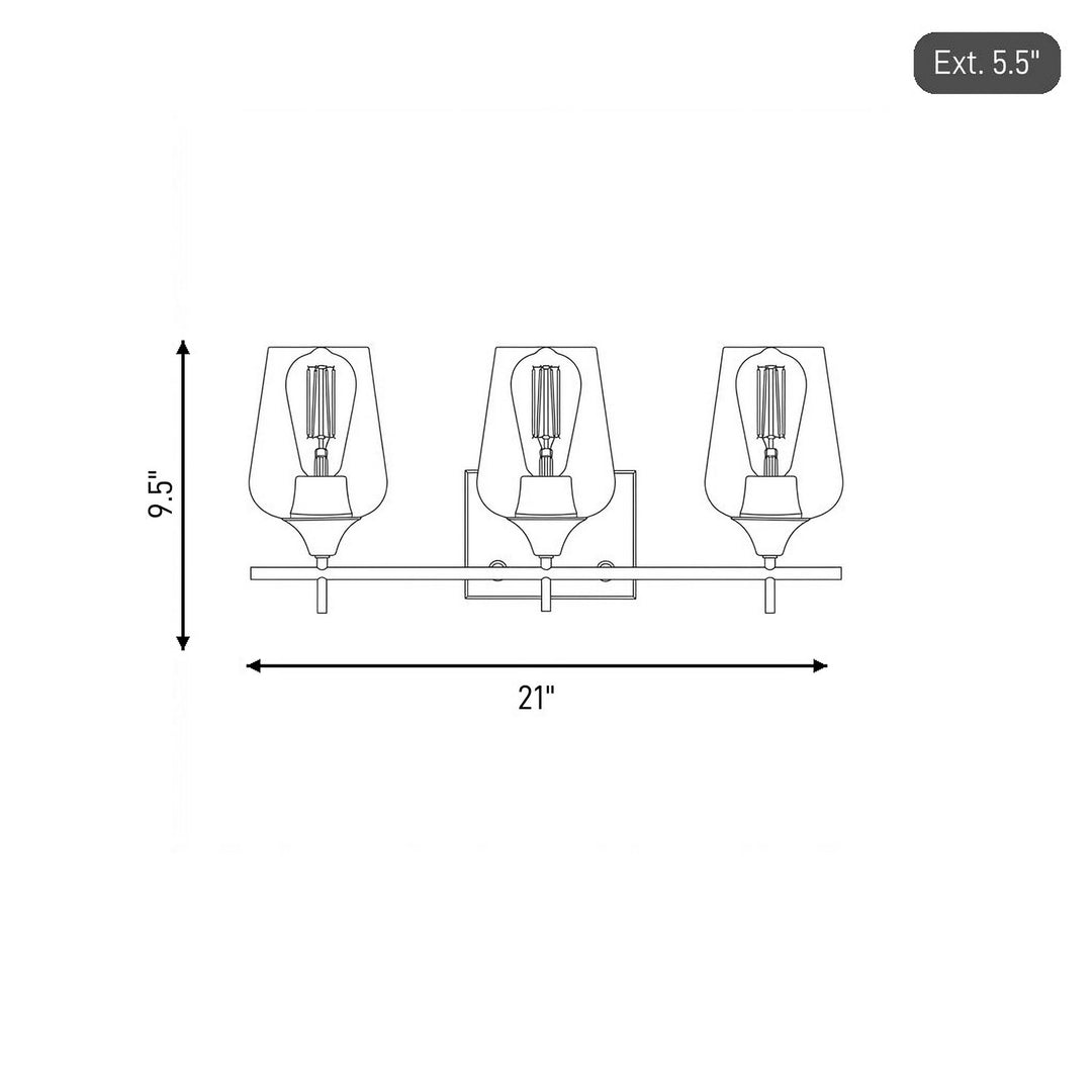 Savoy House - 8-4030-3-SN - Three Light Bath Bar - Octave - Satin Nickel