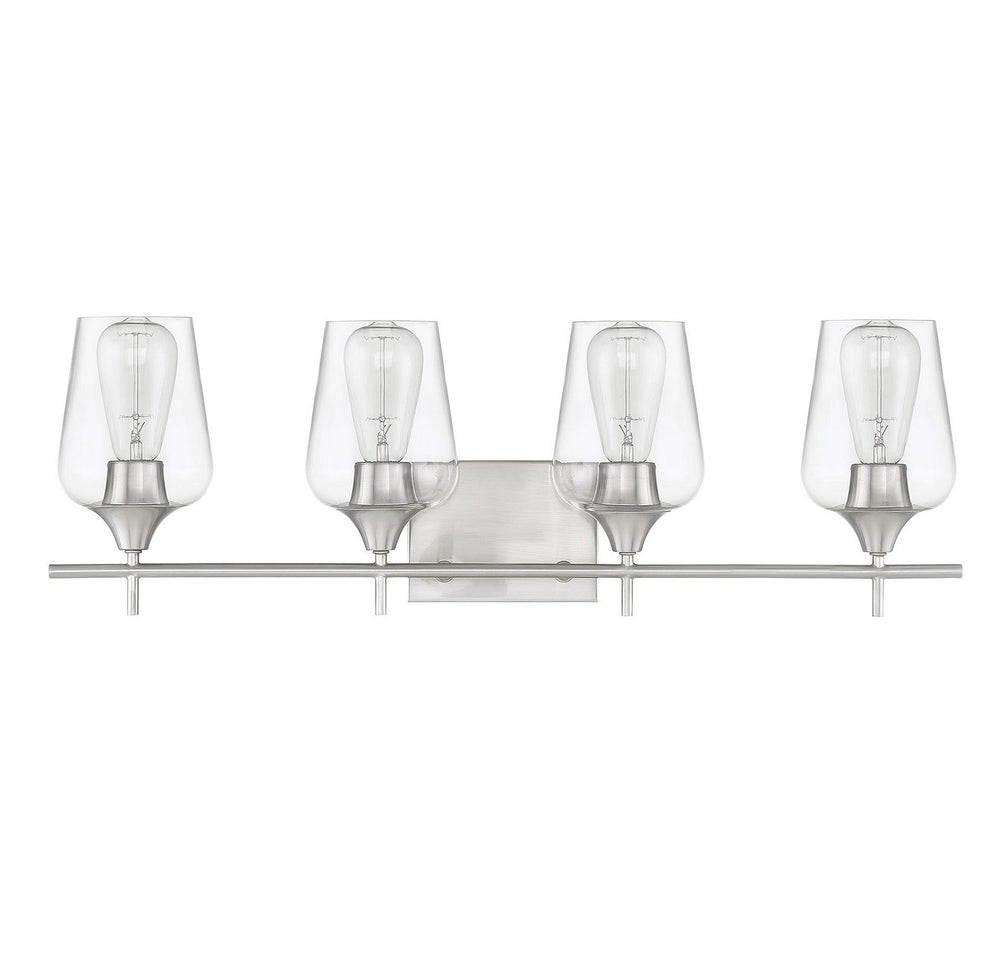 Octave Four Light Bath Bar in Satin Nickel Savoy House