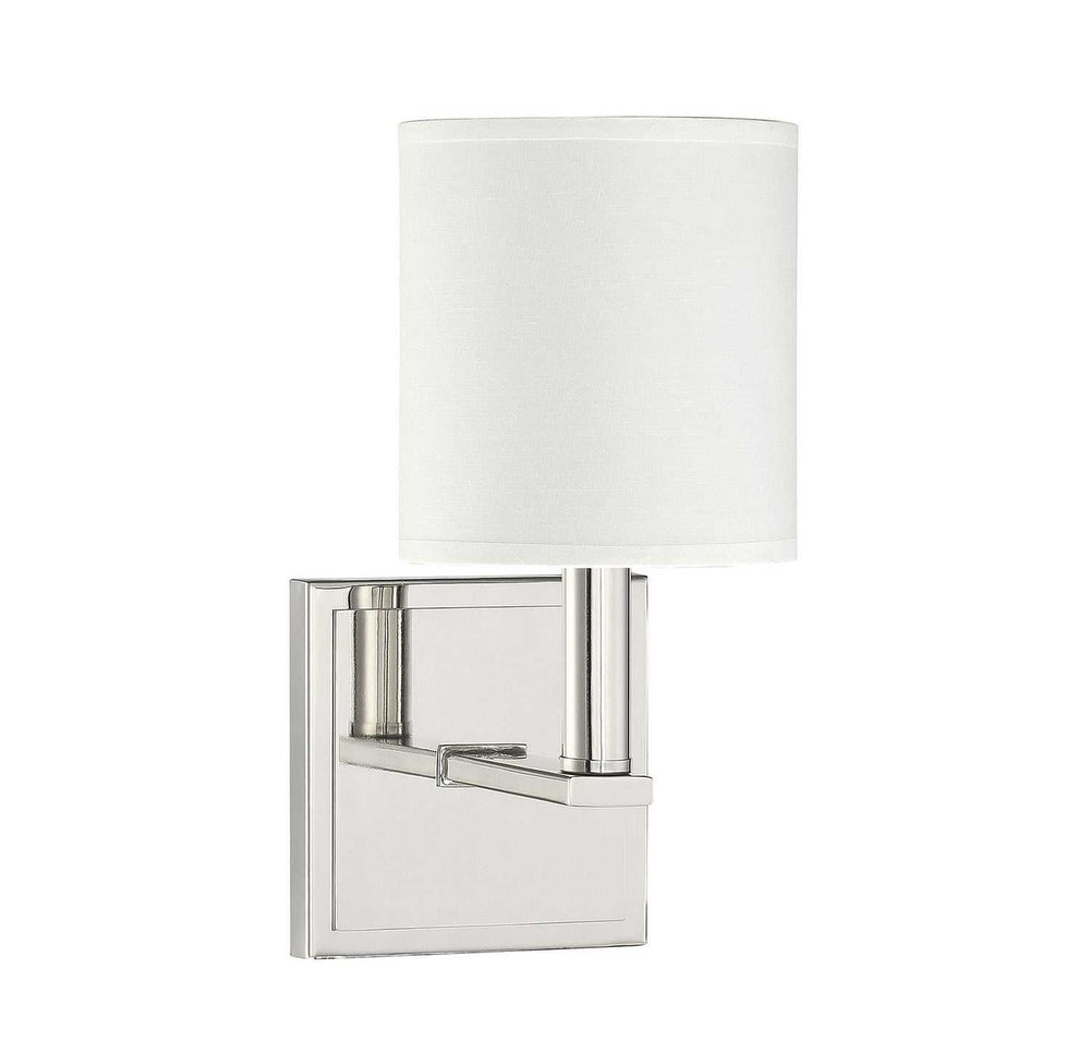 Waverly One Light Wall Sconce in Polished Nickel Savoy House
