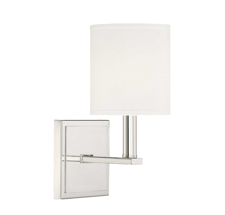 Waverly One Light Wall Sconce in Polished Nickel Savoy House
