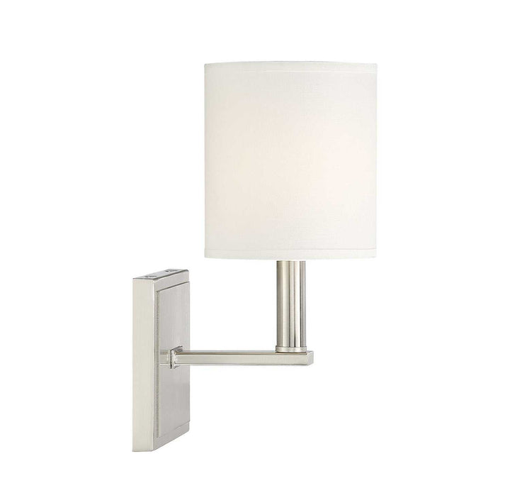 Waverly One Light Wall Sconce in Polished Nickel Savoy House