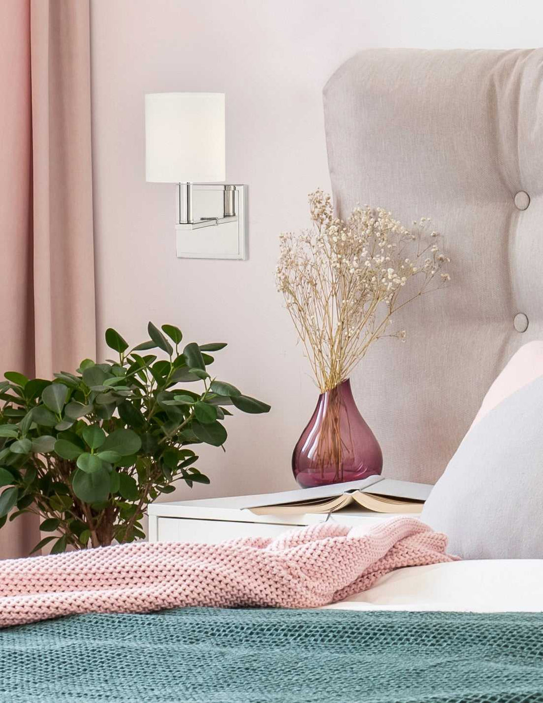 Waverly One Light Wall Sconce in Polished Nickel Savoy House