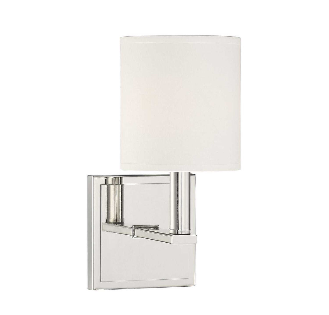 Waverly One Light Wall Sconce in Polished Nickel Savoy House
