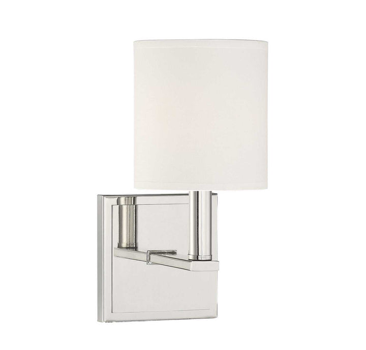 Waverly One Light Wall Sconce in Polished Nickel Savoy House