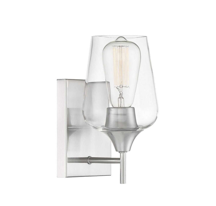 Octave One Light Wall Sconce in Satin Nickel Savoy House
