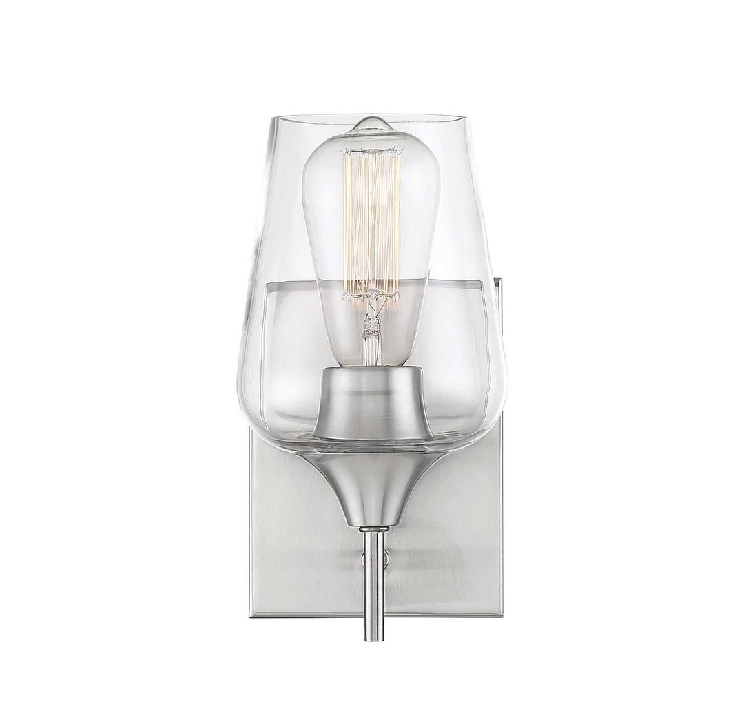 Octave One Light Wall Sconce in Satin Nickel Savoy House