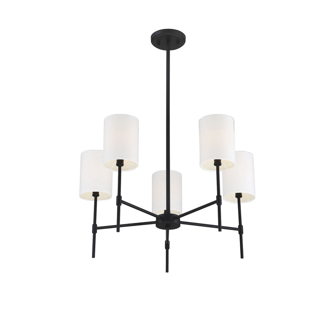 Meridian - M10067MBK - Five Light Chandelier - Mchan - Matte Black