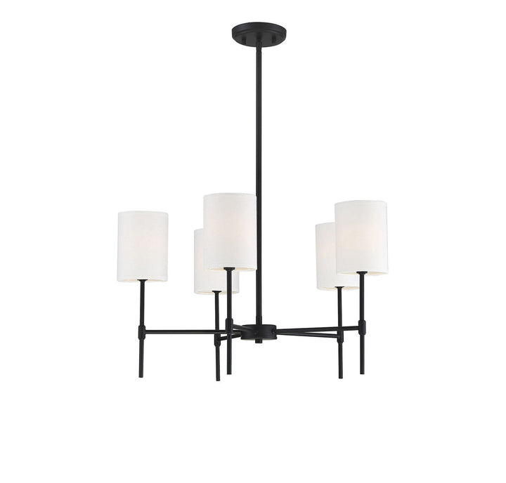 Meridian - M10067MBK - Five Light Chandelier - Mchan - Matte Black