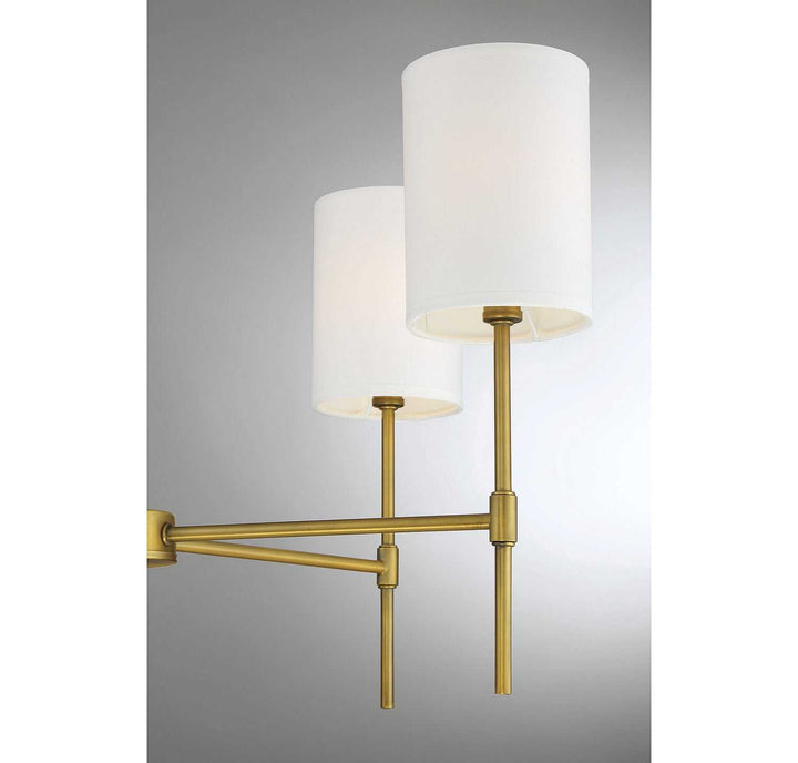 Meridian - M10067NB - Five Light Chandelier - Mchan - Natural Brass