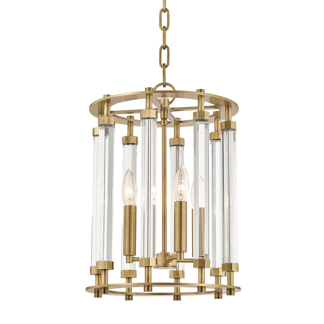 Haddon Four Light Lantern in Aged Brass - available from The Lighting Shoppe, trusted by Canadian homeowners