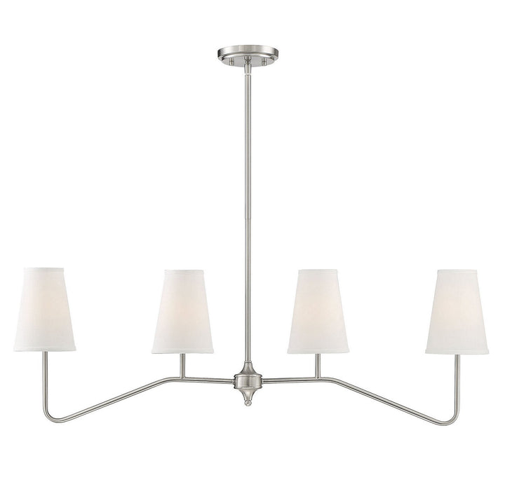 Meridian - M10078BN - Four Light Chandelier - Mchan - Brushed Nickel
