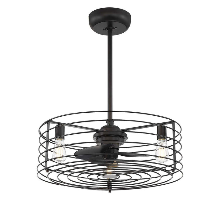 Meridian - M2007ORB - Three Light Fan D'lier - Moutd - Oil Rubbed Bronze