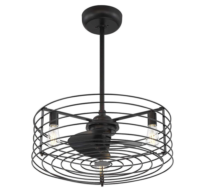 Meridian - M2007ORB - Three Light Fan D'lier - Moutd - Oil Rubbed Bronze