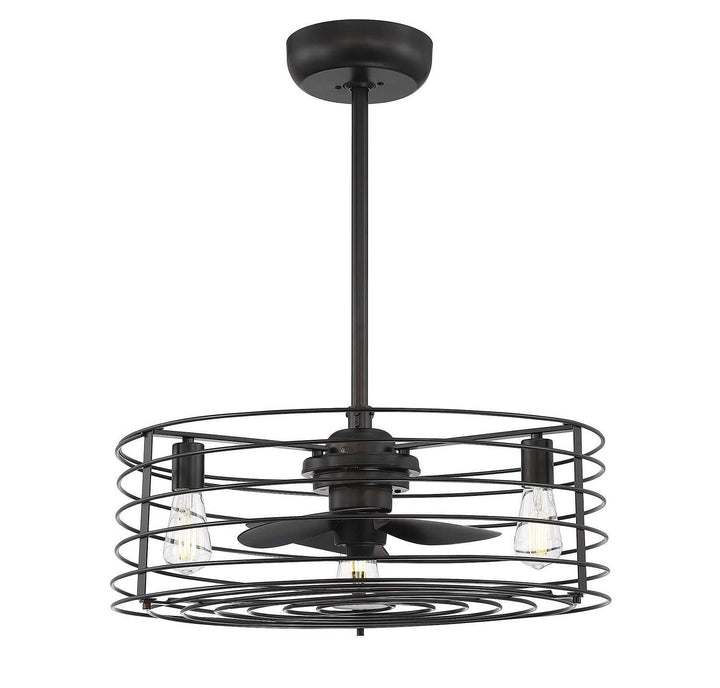 Meridian - M2007ORB - Three Light Fan D'lier - Moutd - Oil Rubbed Bronze
